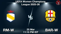 RM-W vs BAR-W Match Result