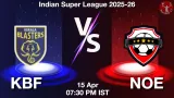KBF vs NOE Dream11 Prediction, Preview & Updates - <small>Wed, 15 Apr 07:30 PM IST</small>