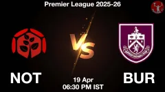 NOT vs BUR Match Result