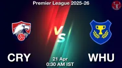 CRY vs WHU Match Result