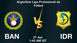 BAN vs IDR - Argentine Liga