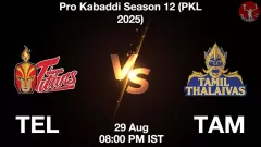 TEL vs TAM Match Result