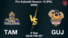 TAM vs GUJ Match Result