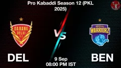 DEL vs BEN Match Result