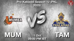 MUM vs TAM Match Result