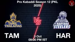 TAM vs HAR Match Result