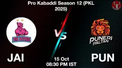 JAI vs PUN Match Result