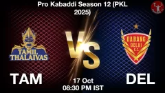 TAM vs DEL Match Result