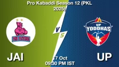 JAI vs UP Match Result