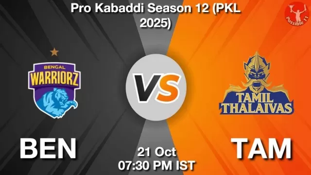 BEN vs TAM Match Previews BEN vs TAM Match Previews and Kabaddi Tips