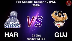 HAR vs GUJ Match Result