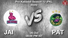JAI vs PAT Match Result