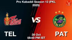 TEL vs PAT Match Result
