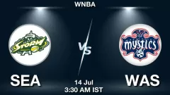 SEA vs WAS Match Result