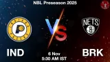 IND vs BRK Match Preview & Latest Updates - <small>Thu, 06 Nov 05:30 AM IST</small>