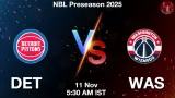 DET vs WAS Match Preview & Latest Updates - <small>Tue, 11 Nov 05:30 AM IST</small>