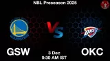 GSW vs OKC Match Preview & Latest Updates - <small>Wed, 03 Dec 09:30 AM IST</small>