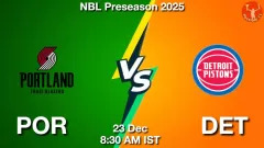 POR vs DET Match Result