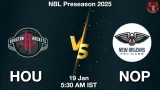 HOU vs NOP Match Preview & Latest Updates - <small>Mon, 19 Jan 05:30 AM IST</small>