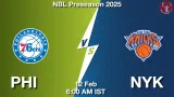 PHI vs NYK Dream11 Prediction, Preview & Updates - <small>Thu, 12 Feb 06:00 AM IST</small>