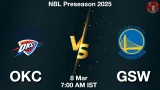 OKC vs GSW Dream11 Prediction, Preview & Updates - <small>Sun, 08 Mar 07:00 AM IST</small>