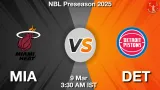 MIA vs DET Dream11 Prediction, Preview & Updates - <small>Mon, 09 Mar 03:30 AM IST</small>