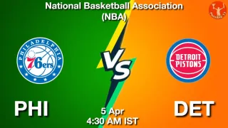 PHI vs DET - National Basketball