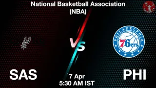 SAS vs PHI SAS vs PHI - National Basketball