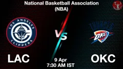 LAC vs OKC Match Result