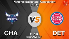 CHA vs DET Match Result
