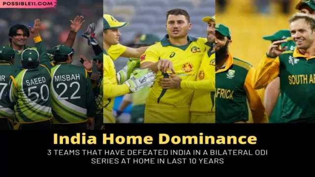 3 teams that defeated India in bilateral