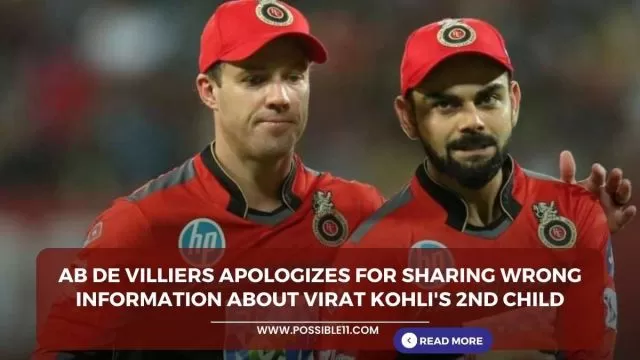 AB de Villiers apologizes for sharing wrong