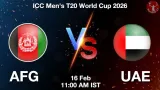 AFG vs UAE T20 WC 2026, Pitch Report, Head to Head, Playing 11, AI Prediction