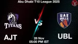 AJT vs UBL, Pitch Report, Head to Head, Playing 11, AI Prediction