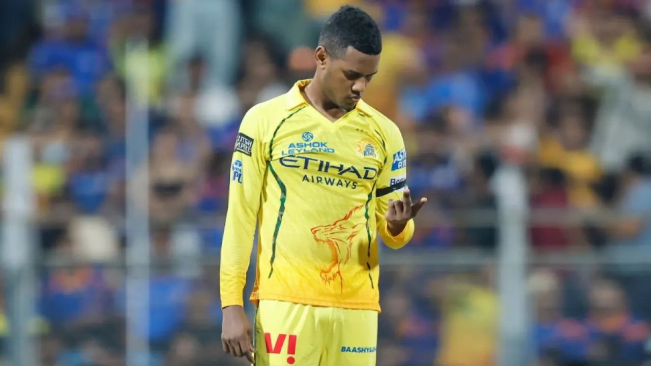akeal hosein (csk) csk vs mi ipl 2026