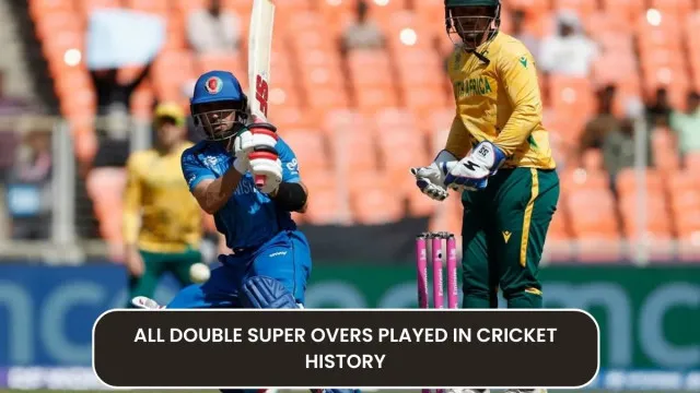 All double super overs played in cricket