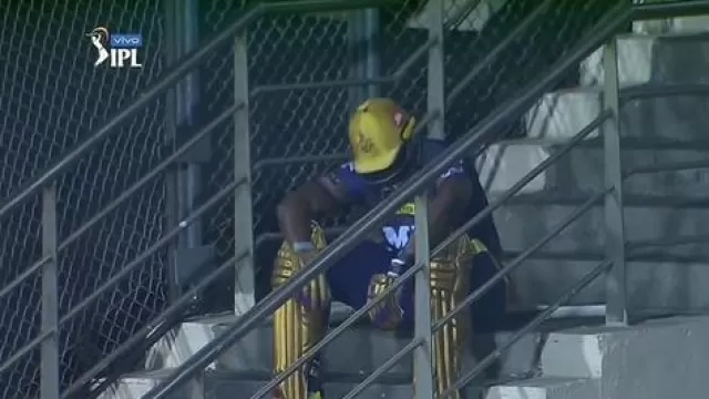 Andre Russel seemed upset after not being