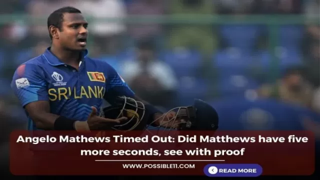 Angelo Mathews Timed Out: Did Matthews have