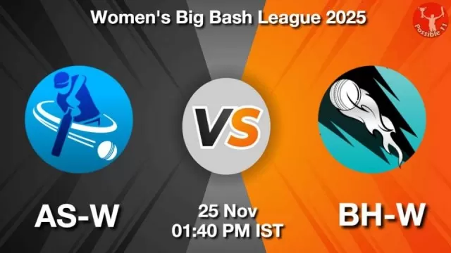 AS-W vs BH-W WBBL 2025, Pitch Report, Head to Head, Playing 11, AI Prediction