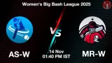 AS-W vs MR-W WBBL 2025, Pitch Report, Head to Head, Playing 11, AI Prediction