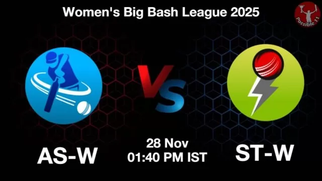AS-W vs ST-W WBBL 2025, Pitch Report, Head to Head, Playing 11, AI Prediction