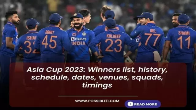 Asia Cup 2023: Schedule, Points Table, Squad