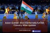 Asian Games 2023 medal tally full list: Country Wise Update