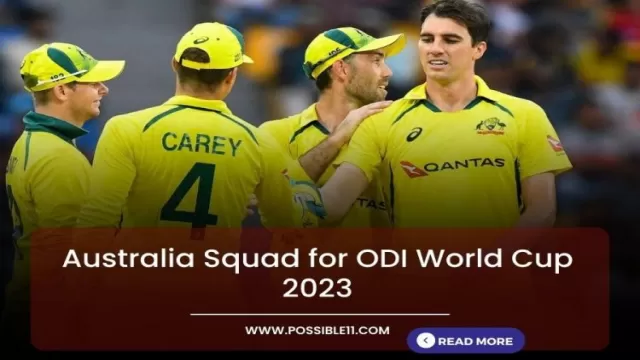 Australia announces squad for World Cup 2023