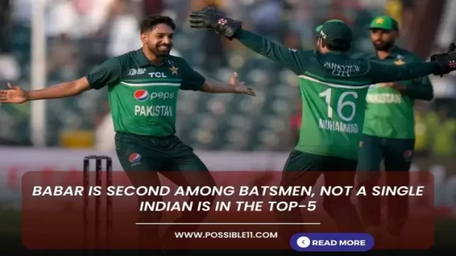 Babar is second among batsmen, Not a