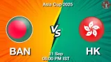 BAN vs HK Asia Cup 2025: Pitch Report, Head-to-Head, Playing 11, AI Prediction