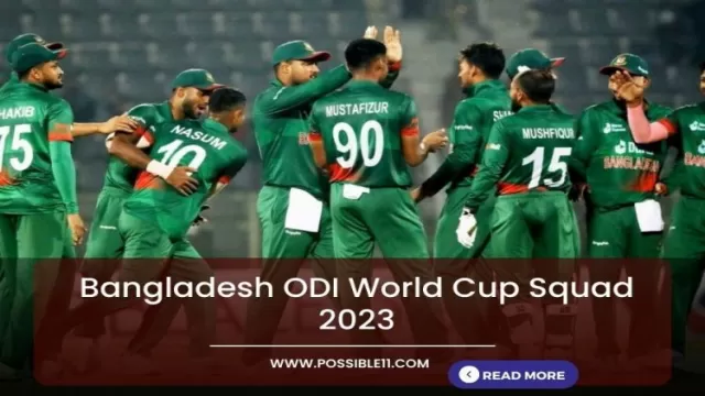 Bangladesh ODI World Cup Squad 2023