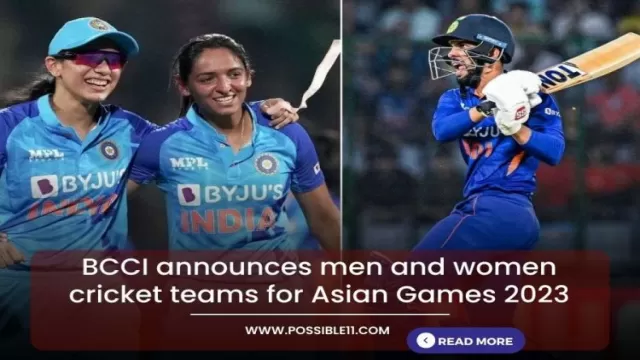 BCCI Announces Men and Women Cricket Teams