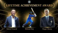 BCCI Honours Binny Dravid Mithali Picture