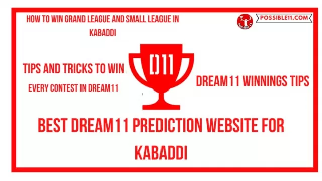 Best Dream11 Prediction Website for Kabaddi